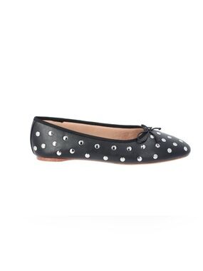 Black Studded Ballet Flat - Women